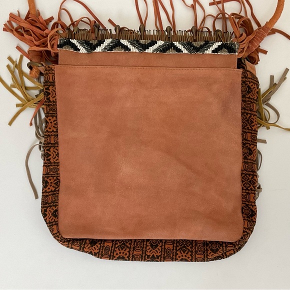 Free People Sundown Aztec Suede Fringe Purse - Picture 11 of 16